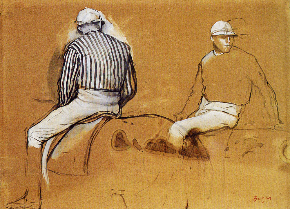 Edgar Degas - Study of Two Jockeys