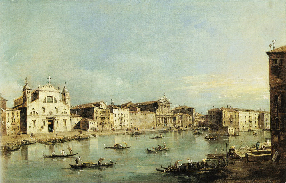 Francesco Guardi - View of the Grand Canal including Santa Lucia and Santa Maria di Nazareth