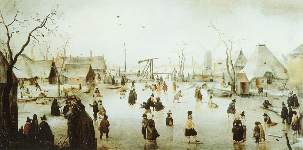 Hendrick Avercamp - Ice-Skating in a Village