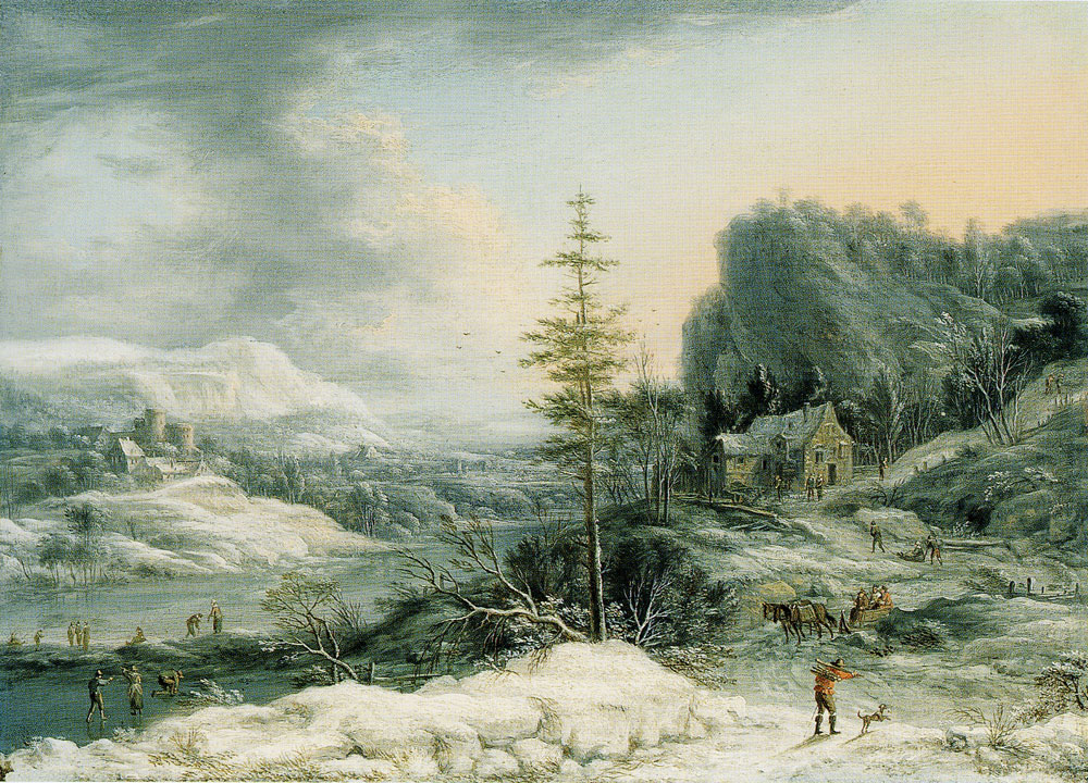 Jan Griffier the Elder - A Winter Scene
