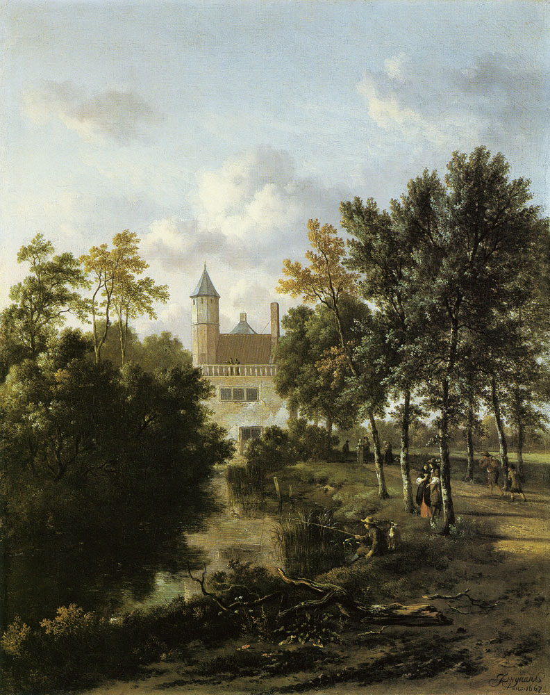 Jan Wijnants - Country house in a wooded landscape
