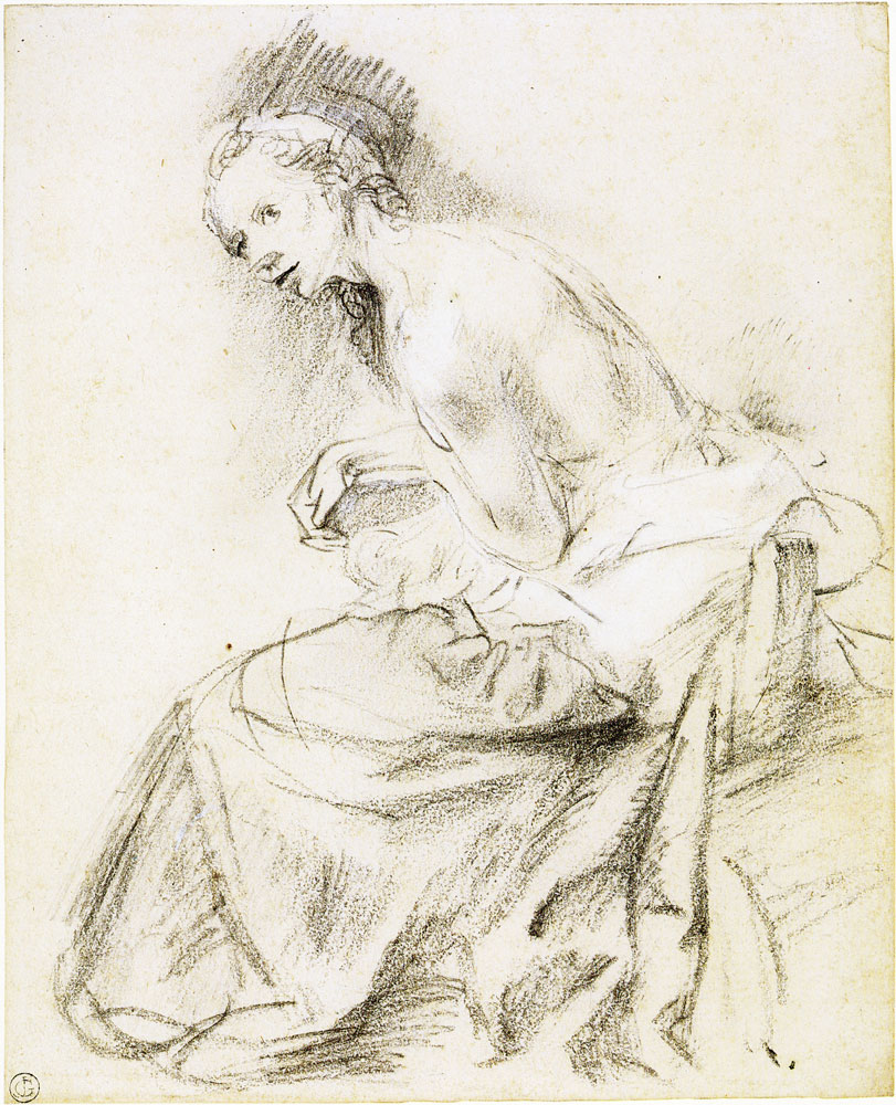 Rembrandt - A Seated Female Nude as Susanna