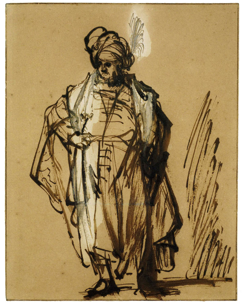 Rembrandt - An Oriental Standing