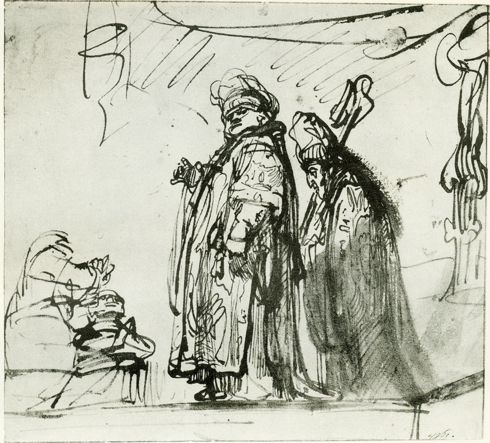 Rembrandt - A Priest Giving the Blessing