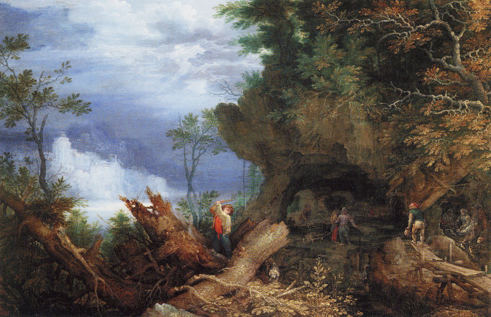 Roelandt Savery - Mountainous Landscape with an Entrance to a Mine