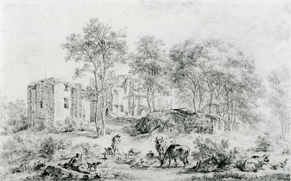 Vincent Laurensz. van der Vinne - Landscape with the Ruined Castle of Brederode