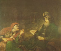 Aert de Gelder Sarah asks Abraham to dismiss Hagar