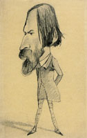 Claude Monet Caricature of Auguste Vacquerie