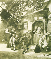 Cornelis Ploos van Amstel after Adriaen van Ostade Fiddler outside an inn