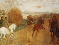 Edgar Degas Horses and Riders on a Road
