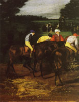 Edgar Degas Jockeys at Epsom