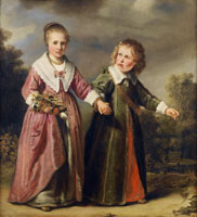 Ferdinand Bol Two children, a girl and a boy