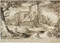 Gerrit Adriaensz. Gouw after Hendrick Goltzius Landscape with the Ruins of Brederode