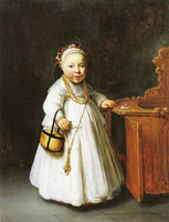 Govert Flinck Girl by a High Chair
