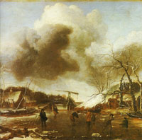 Jan van de Capelle Winter landscape