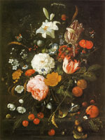 Jan Davidsz. de Heem Flowers in a Glass Vase