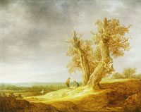 Jan van Goyen Landscape with Two Oaks