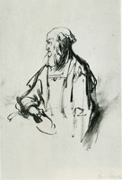 Rembrandt Bearded Old Man Turning His Head