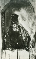 Rembrandt Bearded Old Man in a High Cap