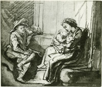 Rembrandt The Holy Family Seated by a Window