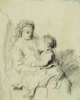 Rembrandt A Nurse and an Eating Child