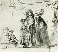 Rembrandt A Priest Giving the Blessing