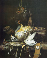 Willem van Aelst Hunting still life with dead partridges