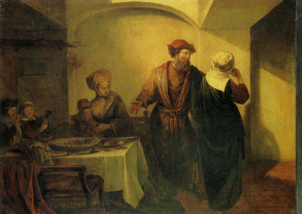 Barend Fabritius - Elkanah asks his wife Hannah, who is harrassed by Peninnah, why she is crying