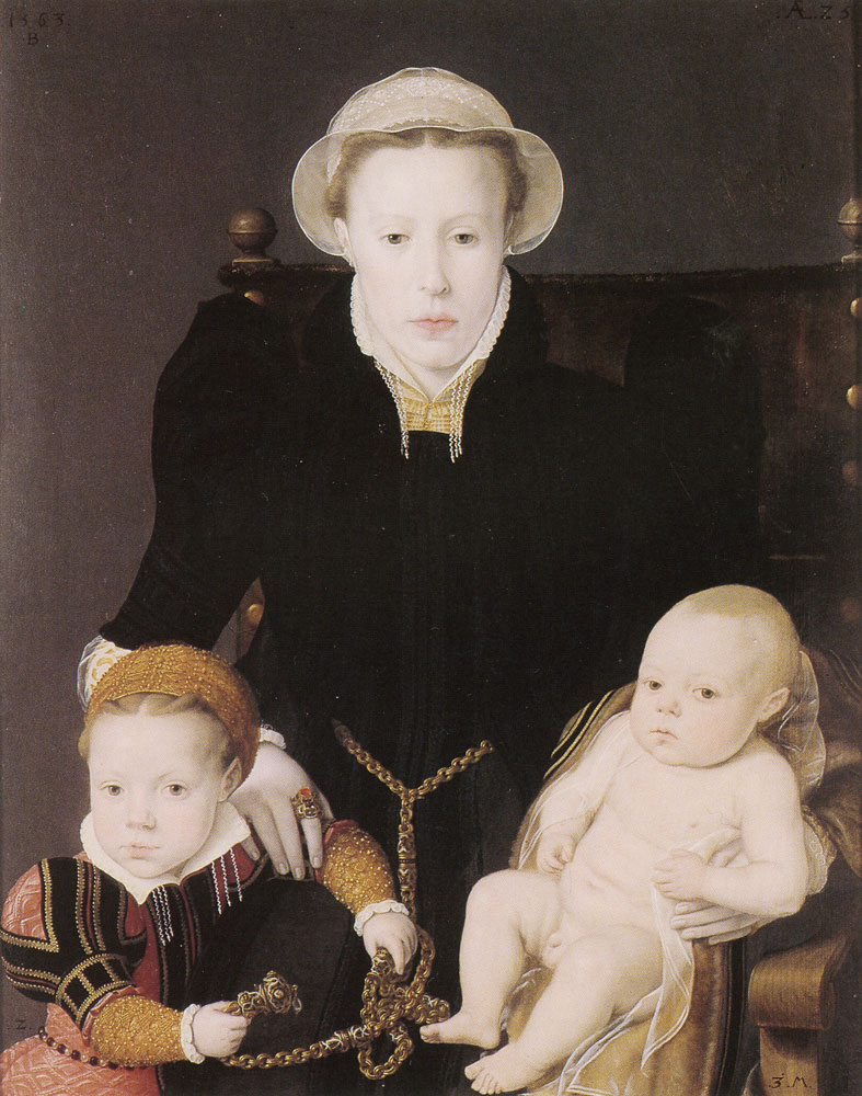 Bernaert de Rijckere - Anna van Hertsbeeke with her Children Catharina and Jan Baptiste