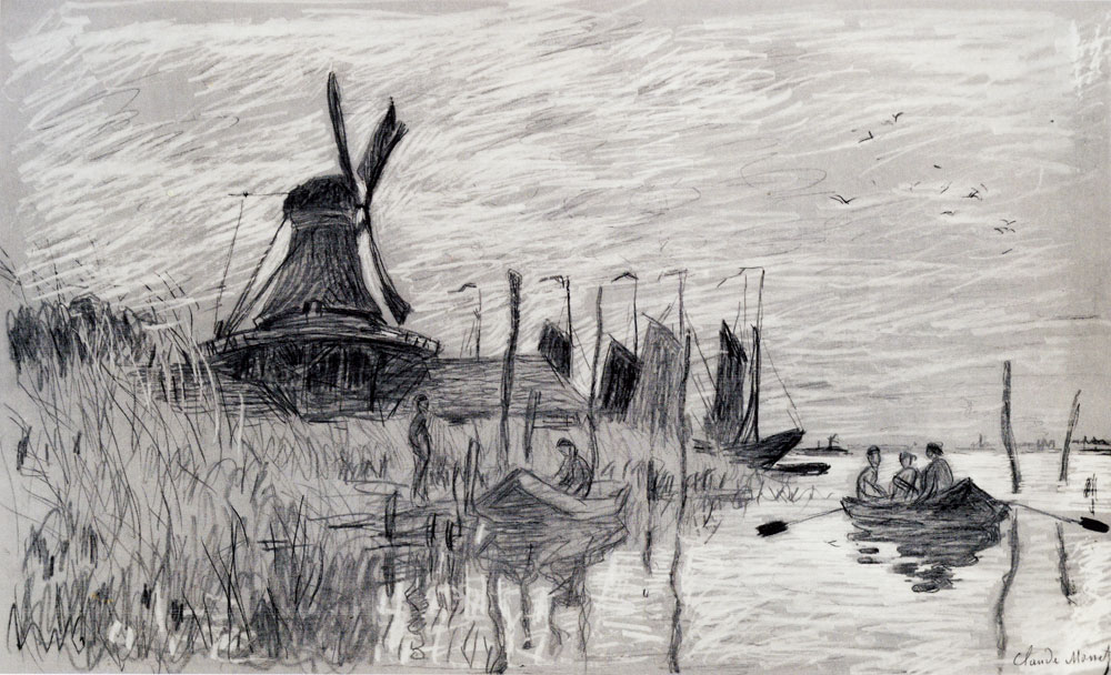 Claude Monet - Windmill at Zaandam