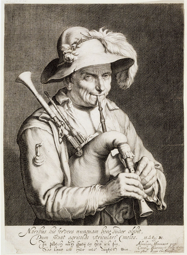 Cornelis Bloemaert after Abraham Bloemaert - Bagpiper