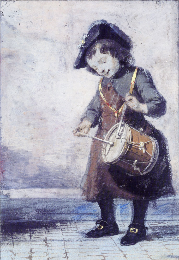 Cornelis Troost - Boy playing a drum