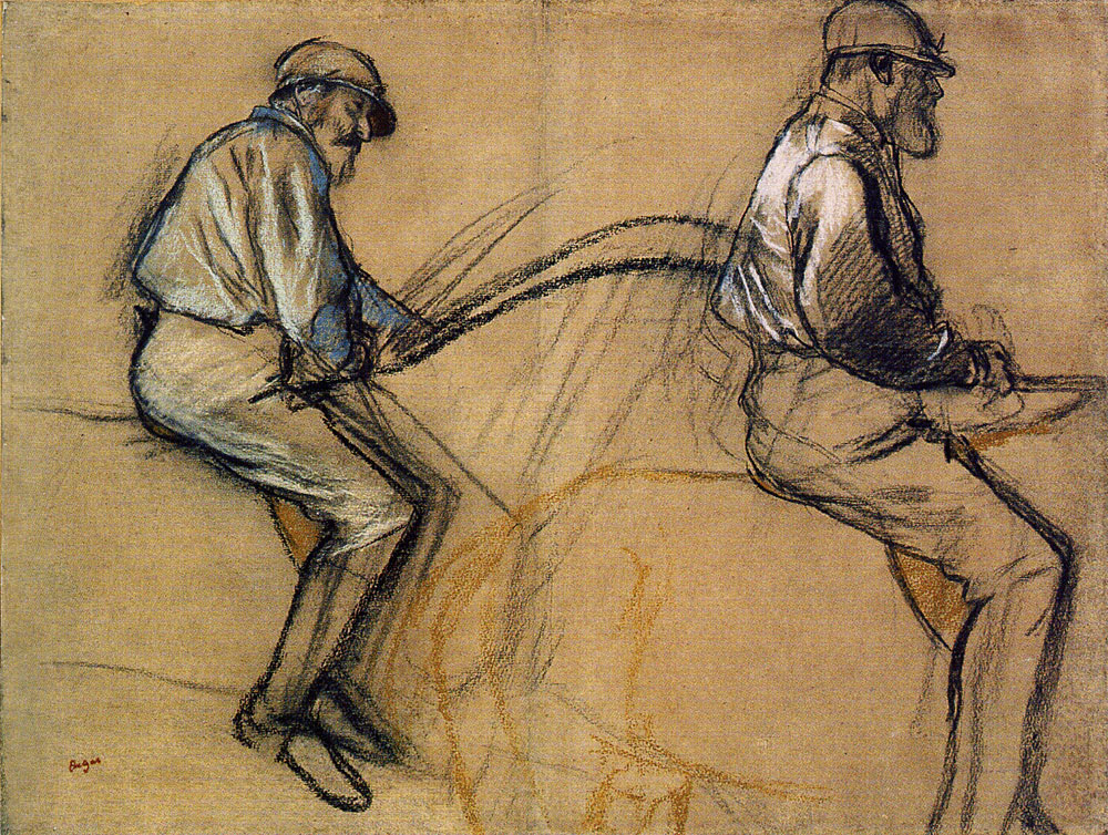 Edgar Degas - Two Studies of a Jockey