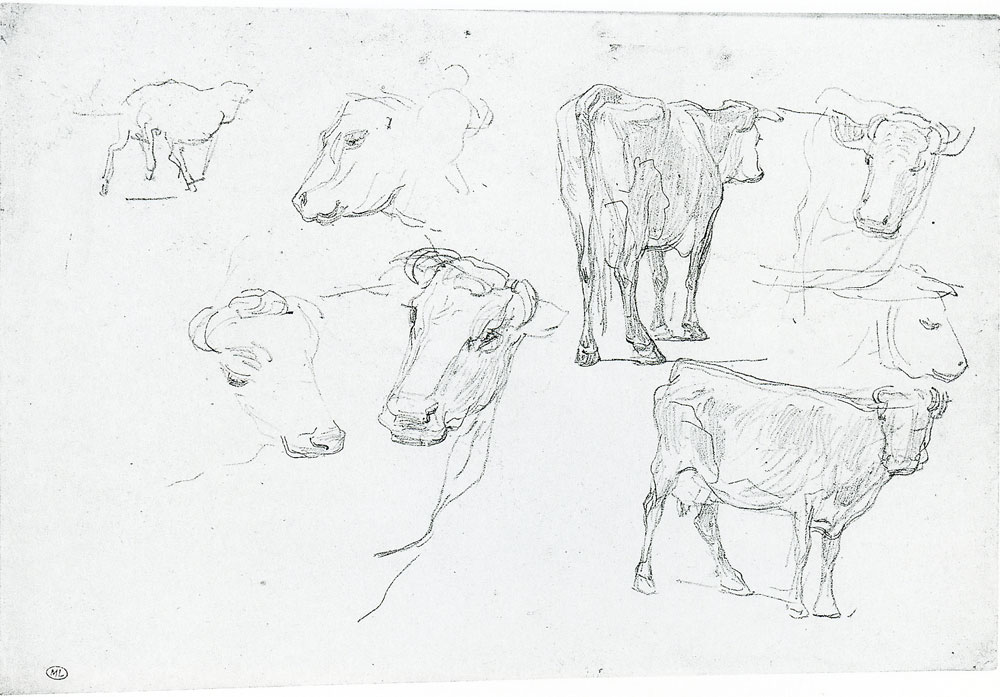 Eugene Boudin - Studies of Sheep and Cattle