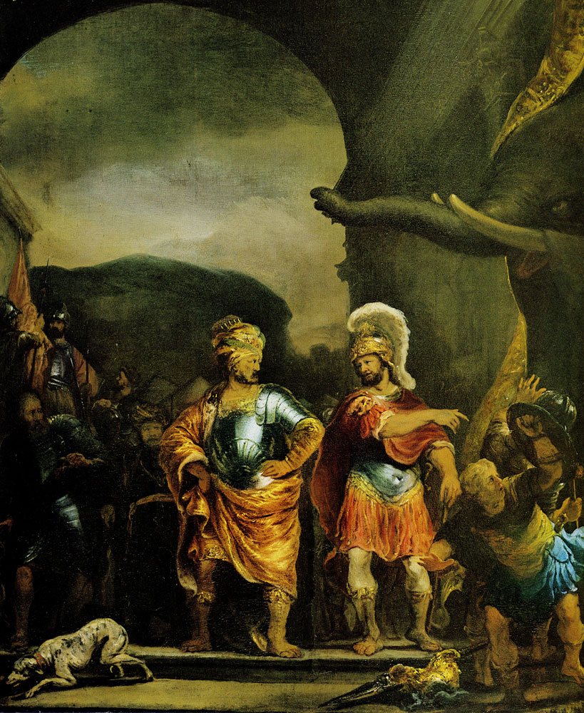 Ferdinand Bol - Pyrrhus shows his elephants to Gajus Fabritius Luscinus