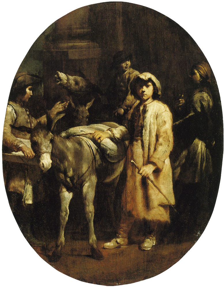 Giuseppe Maria Crespi - Peasant with a Donkey
