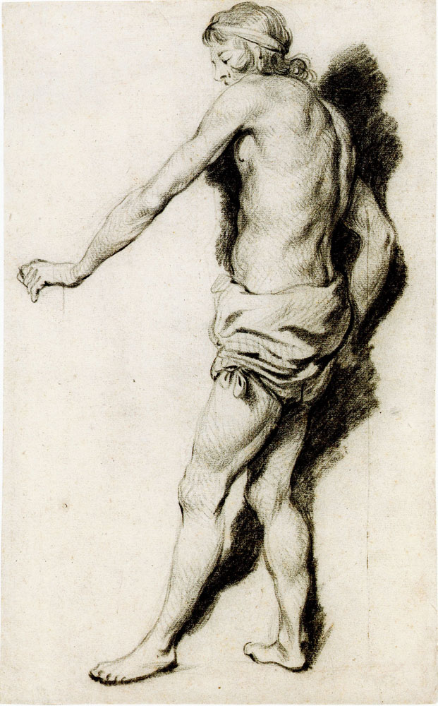 Govert Flinck - Standing male nude