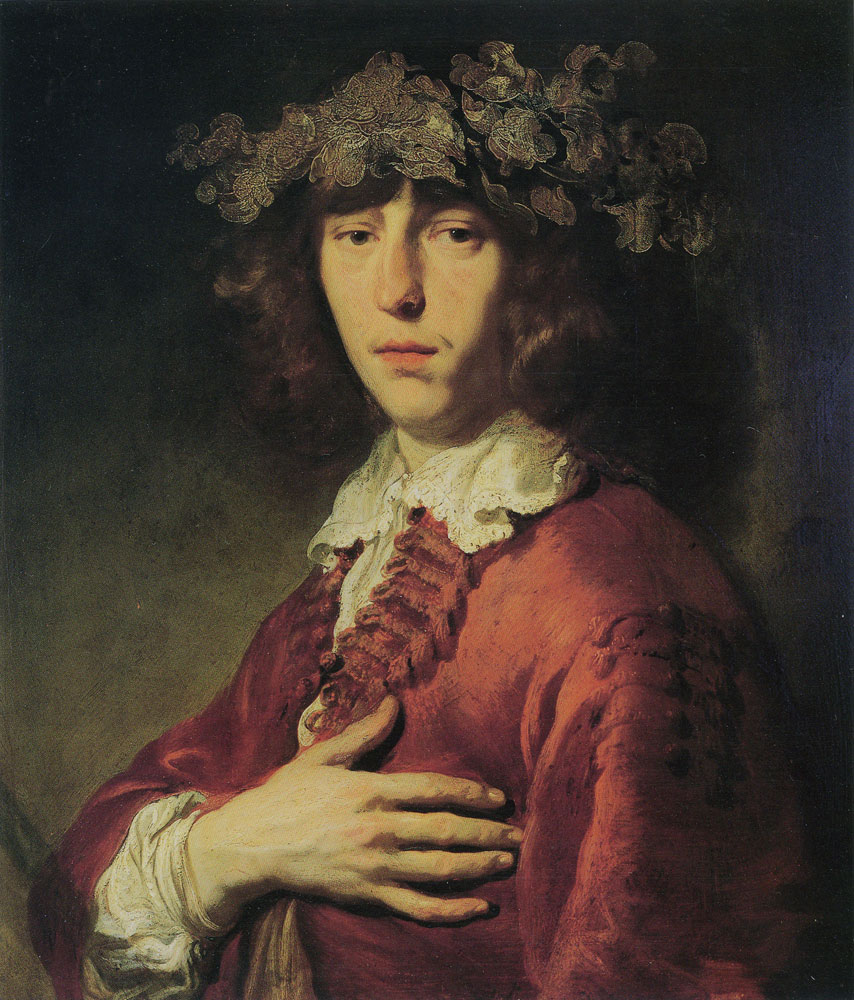 Jacob Adriaensz. Backer - Man in a red Polish cloak, wearing a laurel wreath
