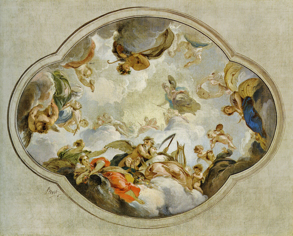 Jacob de Wit - Allegory of the Arts (Sketch for a Ceiling Painting)