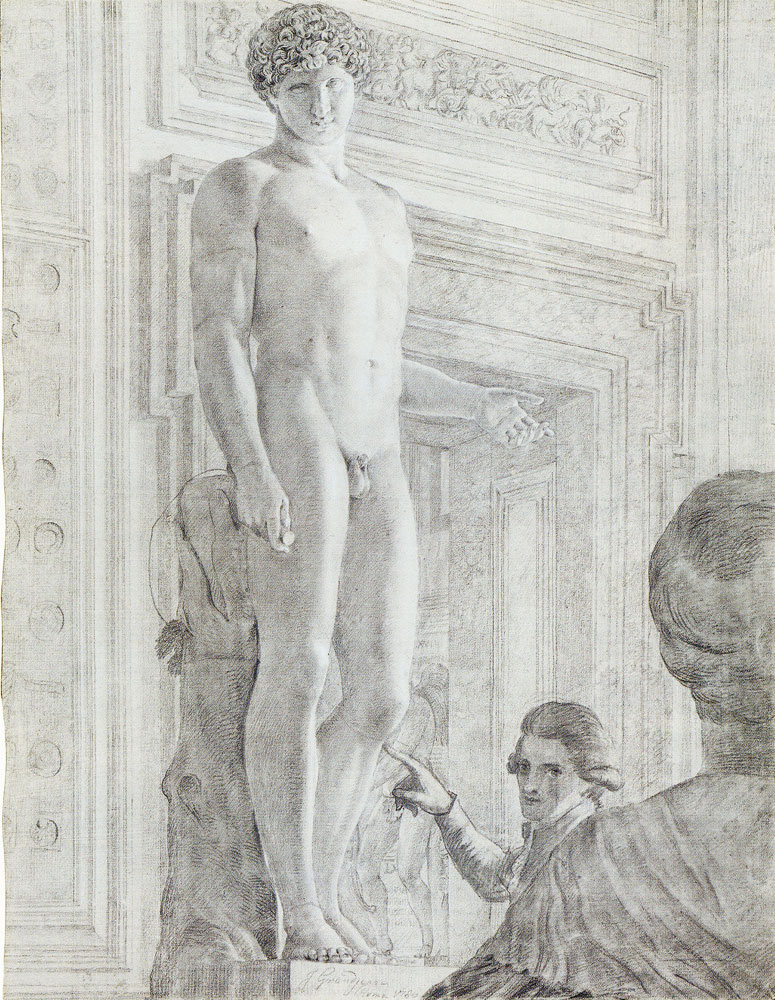 Jean Grandjean - The so-called Antinous Albani, with Andreas Christian Hviid pointing to the restauration