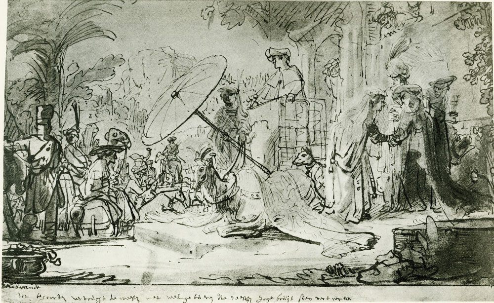 Rembrandt - The Departure of Rebekah from Her Parents' Home