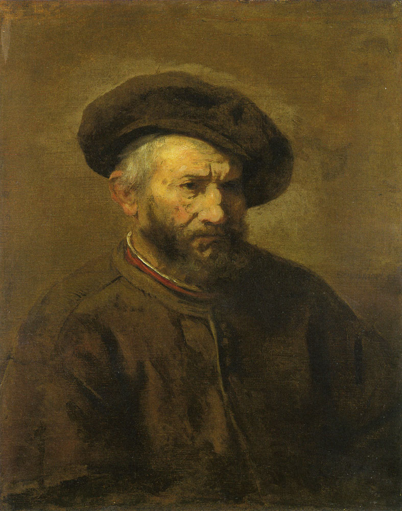 Follower of Rembrandt - Study of an Elderly Man in a Cap
