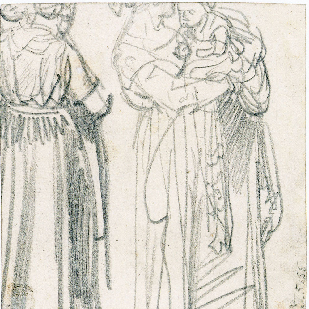 Rembrandt - Study of two standing women