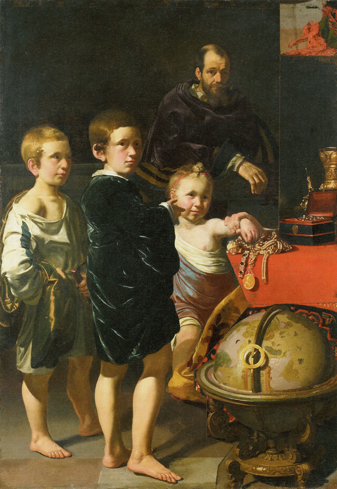 Thomas de Keyser - Portrait of Three Children and a Man