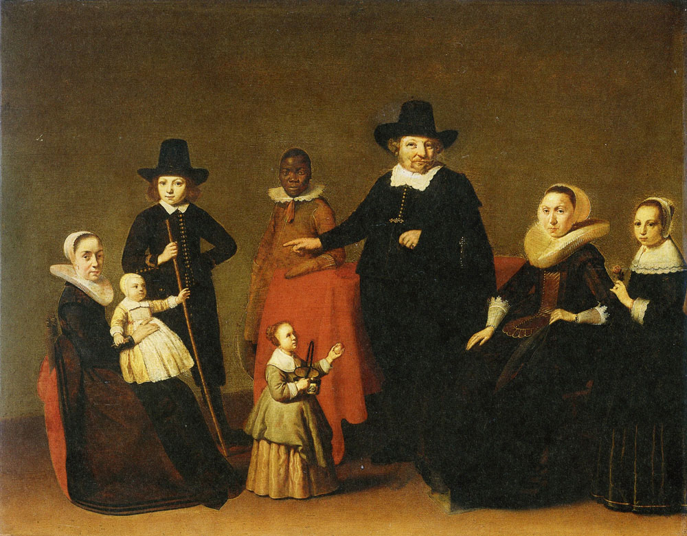 Willem Cornelisz. Duyster and an anonymous artist - Family Group with a Black Man