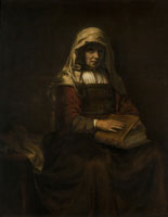 Abraham van Dijck Old Woman with the Bible