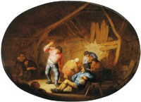 Adriaen van Ostade Peasants in a Rustic Interior