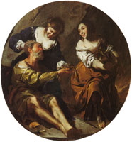Bernardo Cavallino Lot and his Daughters