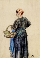 Camille Pissarro Peasant Woman with Market Basket