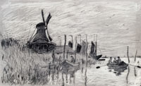 Claude Monet Windmill at Zaandam